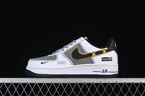 All categories Nk Air Force 1 Air Force series Nk Air Force 1 Low Air Force low top Nike Air Force 1'07 Low Supreme co-branded white gray yellow edge hook Air Force 1 low top casual sneakers XZ6188-259